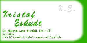 kristof eskudt business card